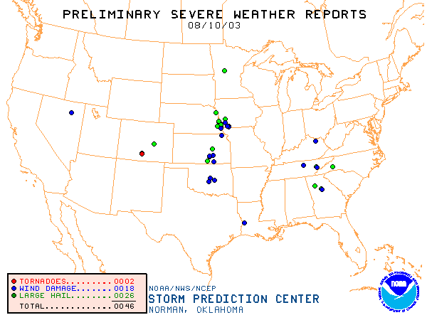 Map of 030810_rpts's severe weather reports