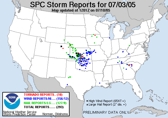 Map of 050703_rpts's severe weather reports