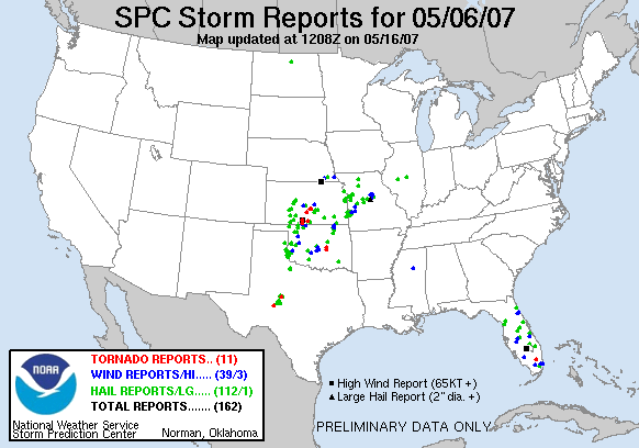 Map of 070506_rpts's severe weather reports