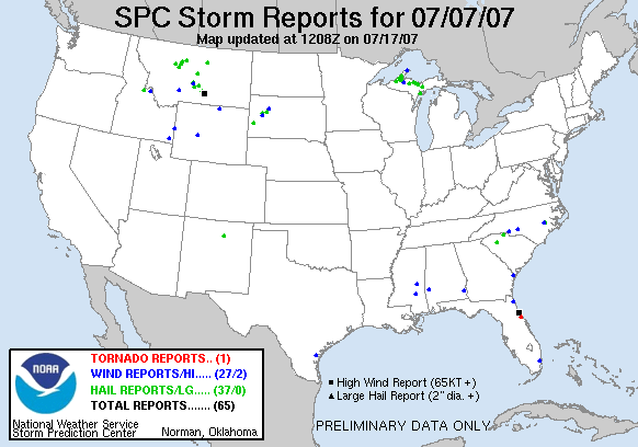 Map of 070707_rpts's severe weather reports