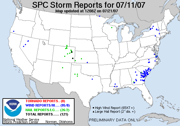 Map of 070711_rpts's severe weather reports