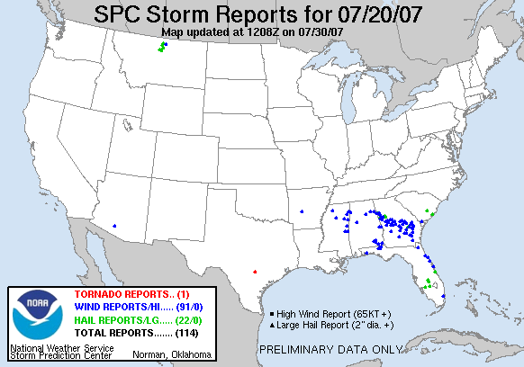 Map of 070720_rpts's severe weather reports