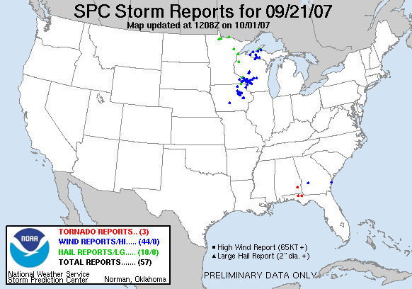 Map of 070921_rpts's severe weather reports