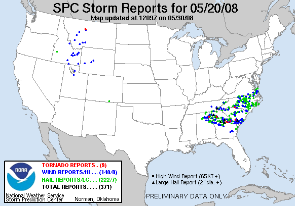 Map of 080520_rpts's severe weather reports