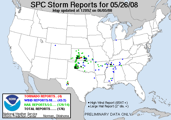 5/26/2008 Storm Reports