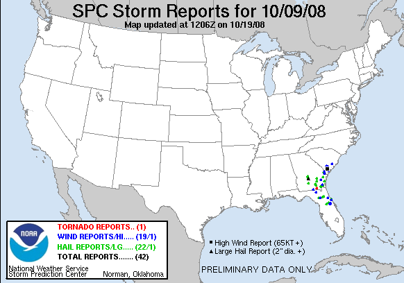 Map of 081009_rpts's severe weather reports