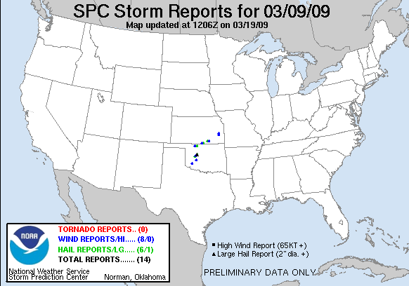 Map of 090309_rpts's severe weather reports