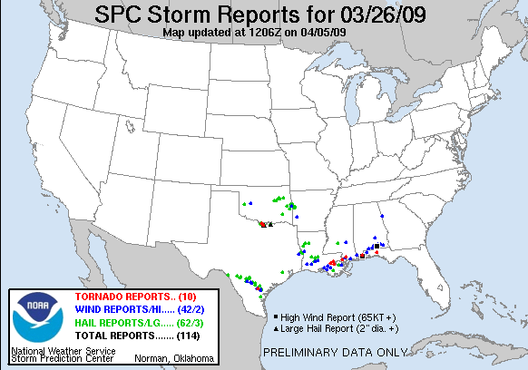 Map of 090326_rpts's severe weather reports