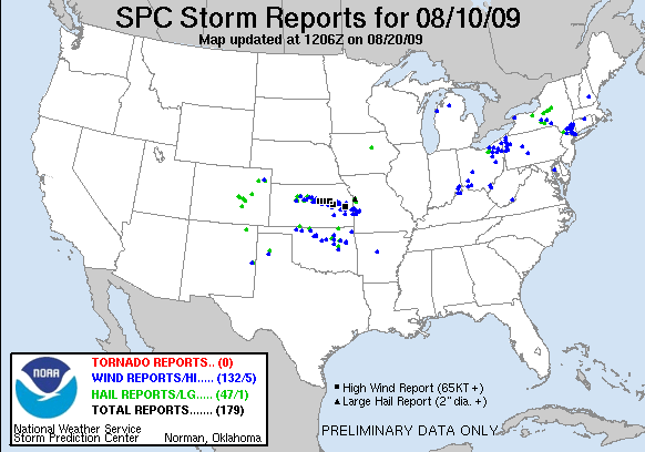 Map of 090810_rpts's severe weather reports