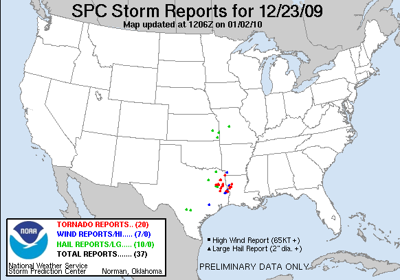 Map of 091223_rpts's severe weather reports