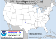 Today's Storm Reports in the last 3 hrs