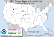 Yesterday's storm reports graphics