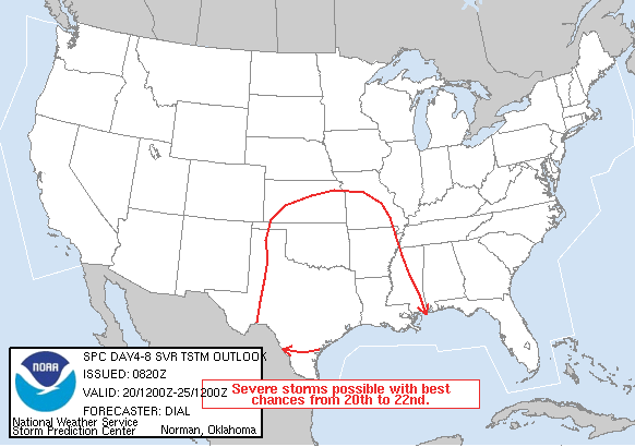 Day 4-8 Severe Weather Outlook Graphics Issued on Apr-17-2005