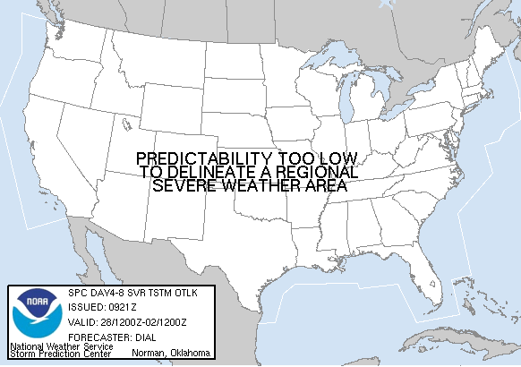 Day 4-8 Severe Weather Outlook Graphics Issued on May 25, 2005