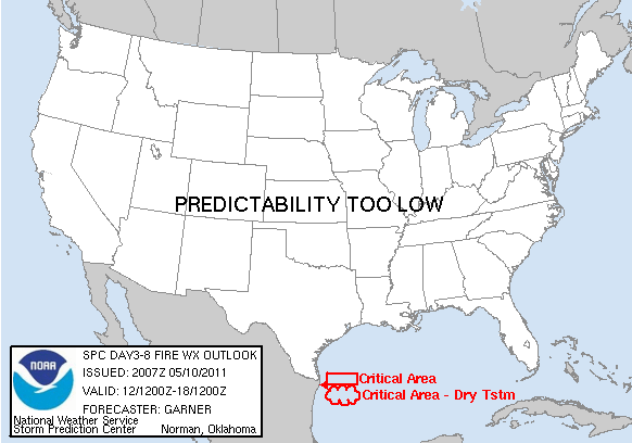 SPC Day 3-8 Fire Outlook