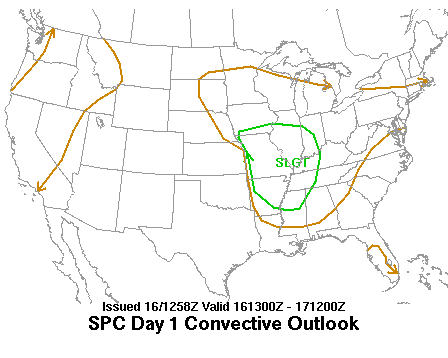 1300 UTC Day 1 Outlook Graphic