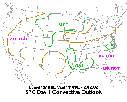 1630 UTC Day 1 Outlook Graphic