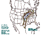 1300 UTC Large hail probabilities graphic