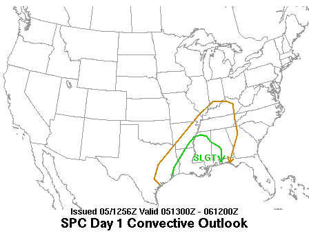 1300 UTC Day 1 Outlook Graphic