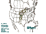 1300 UTC Large hail probabilities graphic