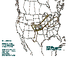 1300 UTC Large hail probabilities graphic