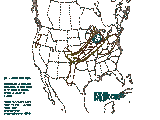 1300 UTC Damaging wind probabilities graphic