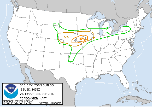 20040522 1630 UTC Day 1 Tornado Probabilities Graphic