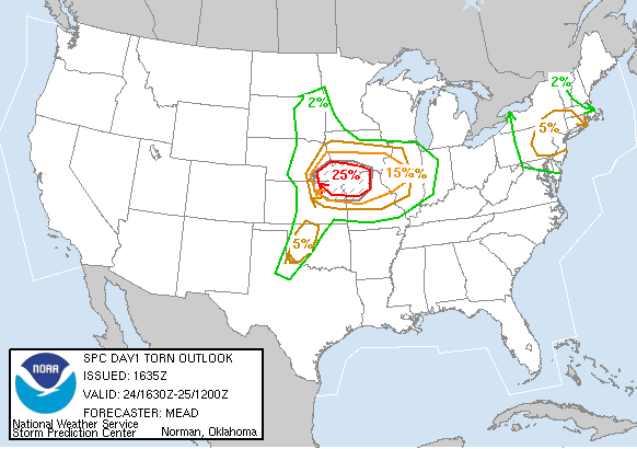 20040524 1630 UTC Day 1 Tornado Probabilities Graphic