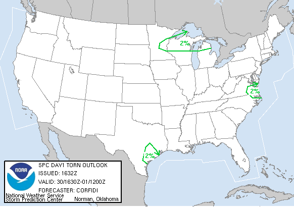 20040630 1630 UTC Day 1 Tornado Probabilities Graphic