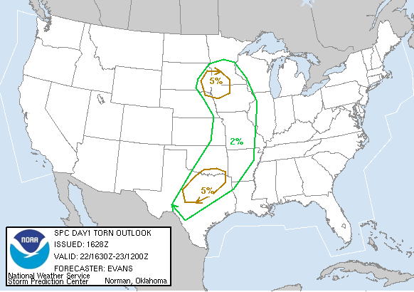 20041022 1630 UTC Day 1 Tornado Probabilities Graphic