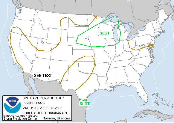 20050720 1200 UTC Day 1 Outlook Graphic