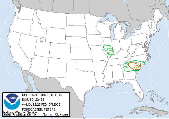 20050412 2000 UTC Day 1 Tornado Probabilities Graphic