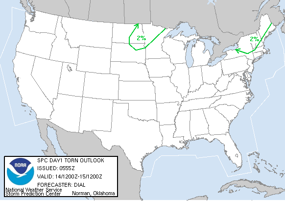 20050714 1200 UTC Day 1 Tornado Probabilities Graphic