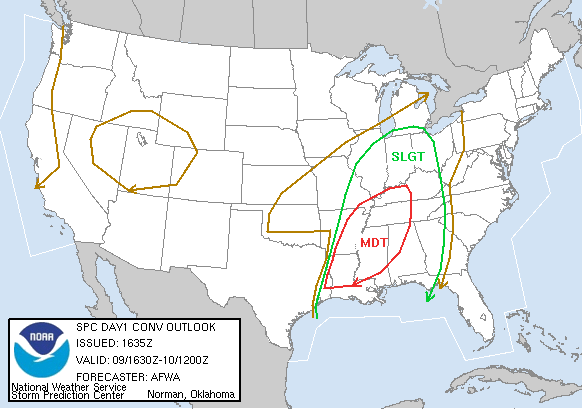 20060309 1630 UTC Day 1 Outlook Graphic