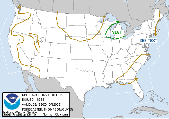 20060709 1630 UTC Day 1 Outlook Graphic