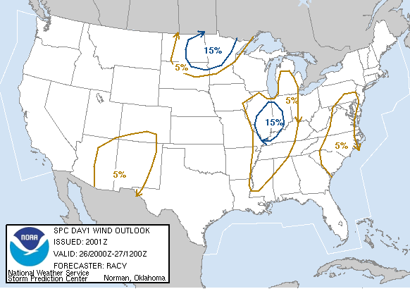 20060626 2000 UTC Day 1 Damaging Wind Probabilities Graphic