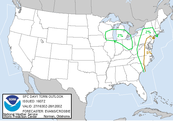 20060627 1630 UTC Day 1 Tornado Probabilities Graphic