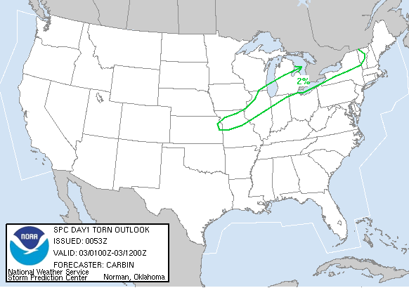 20060803 0100 UTC Day 1 Tornado Probabilities Graphic