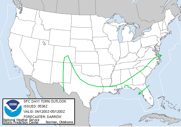 20070604 1200 UTC Day 1 Tornado Probabilities Graphic