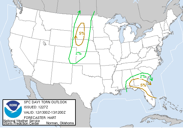 20070612 1300 UTC Day 1 Tornado Probabilities Graphic