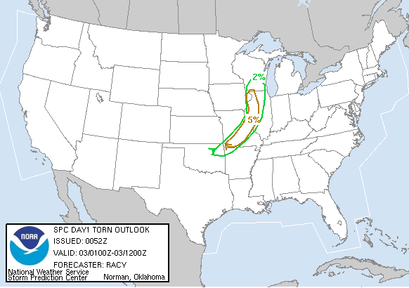 20071003 0100 UTC Day 1 Tornado Probabilities Graphic