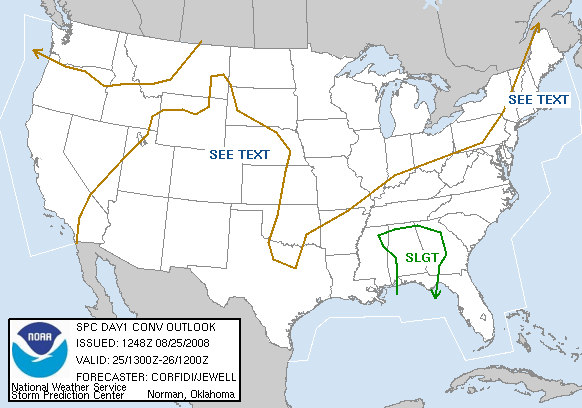 20080825 1300 UTC Day 1 Outlook Graphic