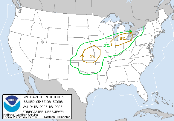 20080615 1200 UTC Day 1 Tornado Probabilities Graphic