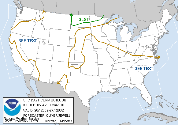 20100726 1200 UTC Day 1 Outlook Graphic