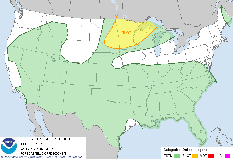 20110730 1300 UTC Day 1 Outlook Graphic