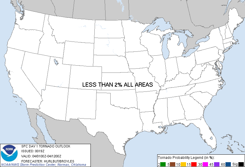 20111004 0100 UTC Day 1 Tornado Probabilities Graphic