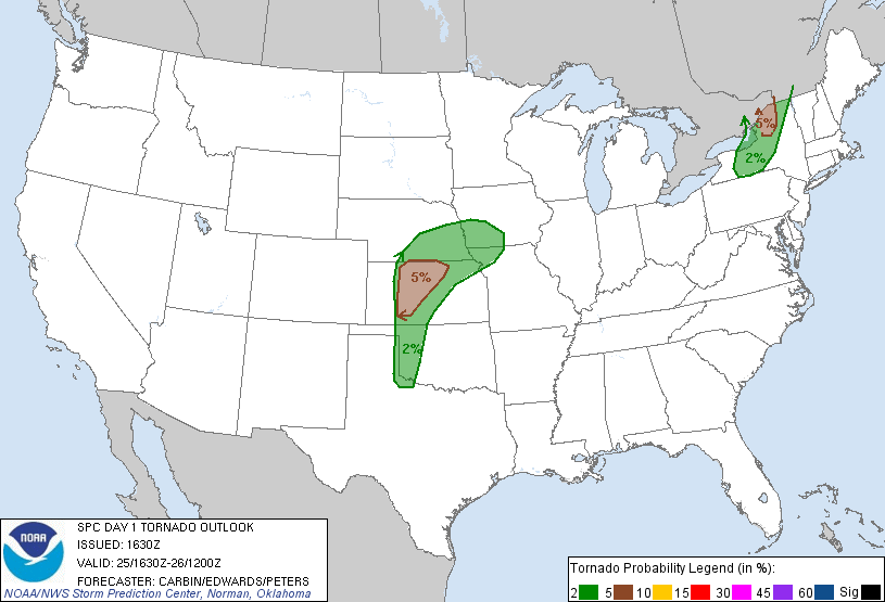 20120525 1630 UTC Day 1 Tornado Probabilities Graphic