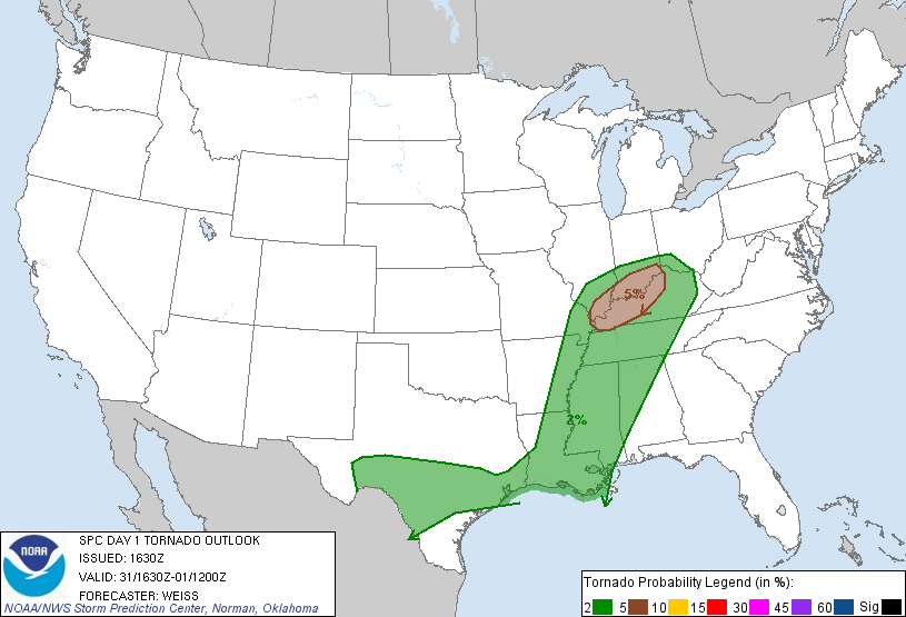 20120531 1630 UTC Day 1 Tornado Probabilities Graphic