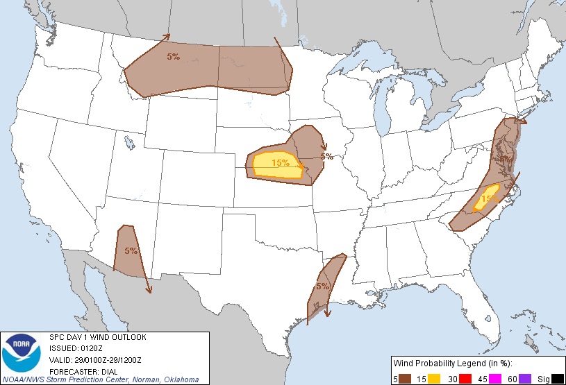 20120729 0100 UTC Day 1 Damaging Wind Probabilities Graphic