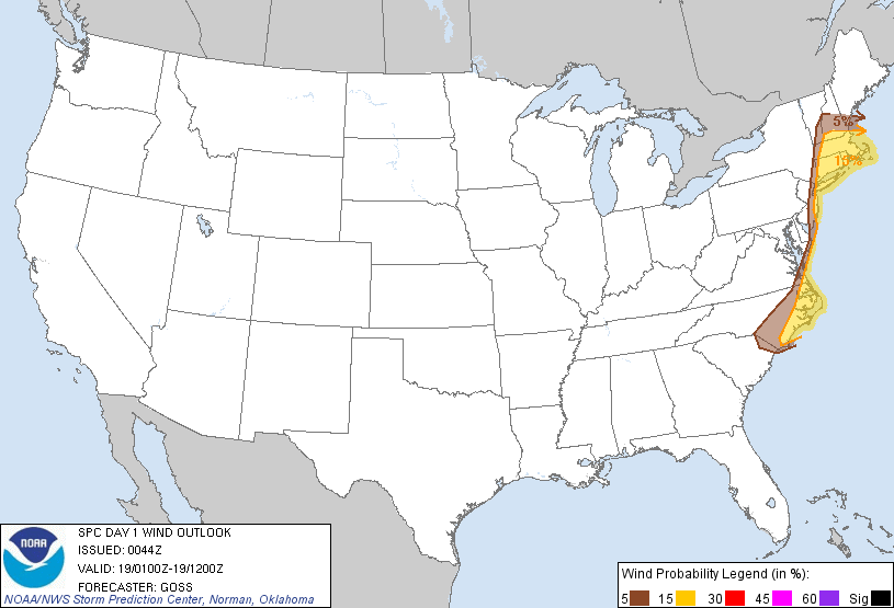 20120919 0100 UTC Day 1 Damaging Wind Probabilities Graphic